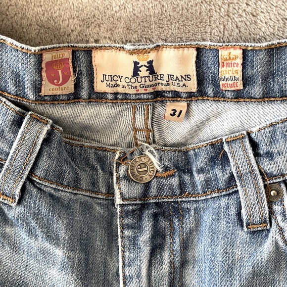 JUICY COUTURE | Women’s Light Wash Low Rise Distressed 90s Jeans Size 31 - Picture 9 of 11